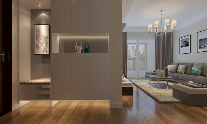 保利梧桐雨95㎡ 現(xiàn)代簡(jiǎn)約風(fēng)格裝修設(shè)計(jì)